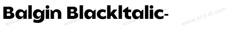 Balgin Blackltalic字体转换